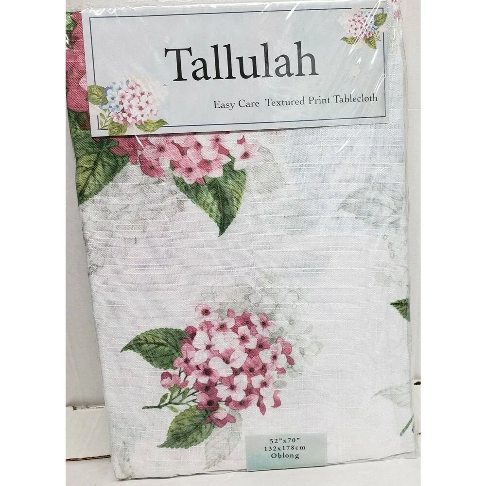 Textured Printed Fabric Tablecloth 52